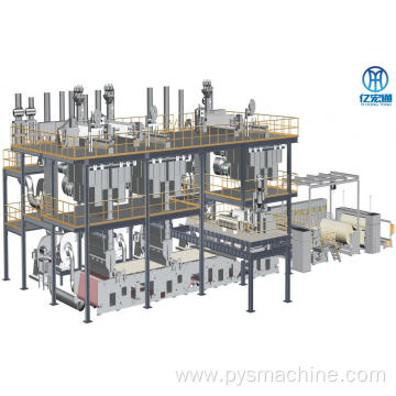 Non-woven fabric slitting and rewinding machine